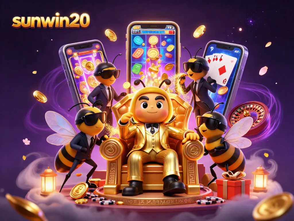 Experience exhilarating gameplay with sunwin20 in this vibrant online casino scene featuring slot games and dynamic character interactions.