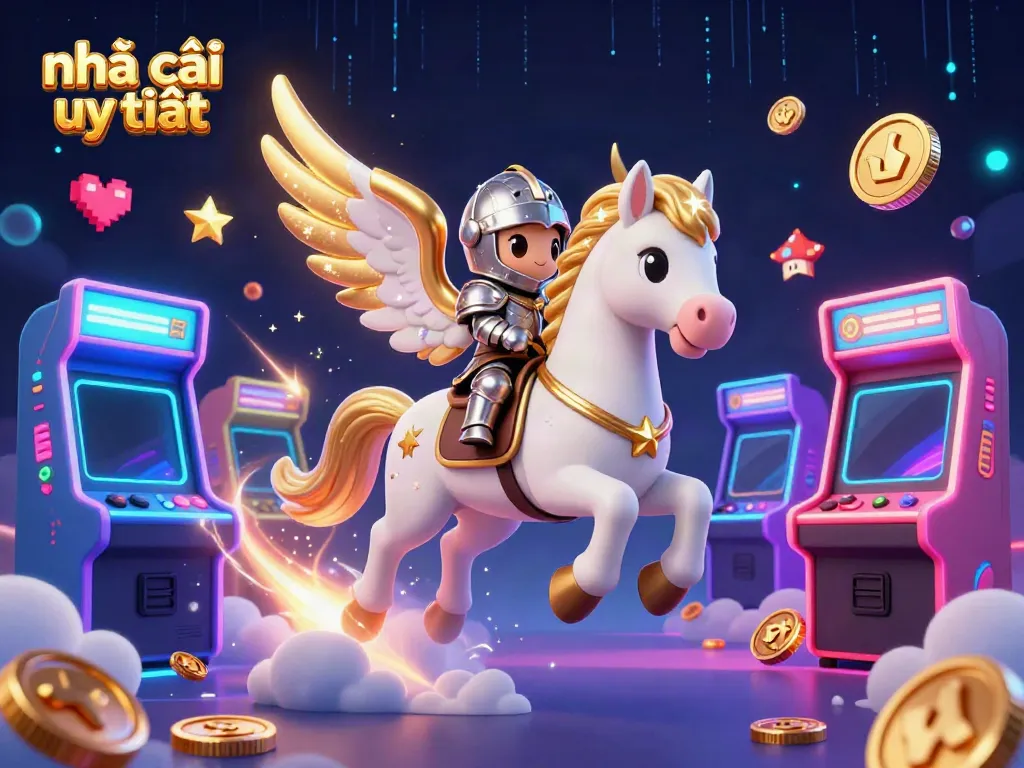 Engage with Nhà cái uy tín through this vibrant 3D casino illustration filled with gaming excitement.