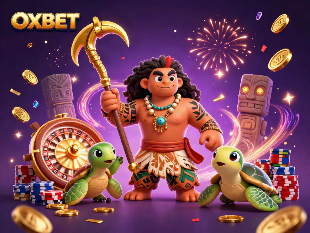 Experience thrilling gameplay at OXBET with vibrant casino elements and captivating characters.